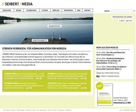 Die Homepage des //SEIBERT/MEDIA-Portals