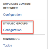 Dynamic User Groups add-on configuration