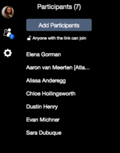 HipChat video chat user list