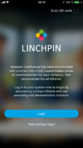 The standard Linchpin mobile app - this can be customized to match your corporate design