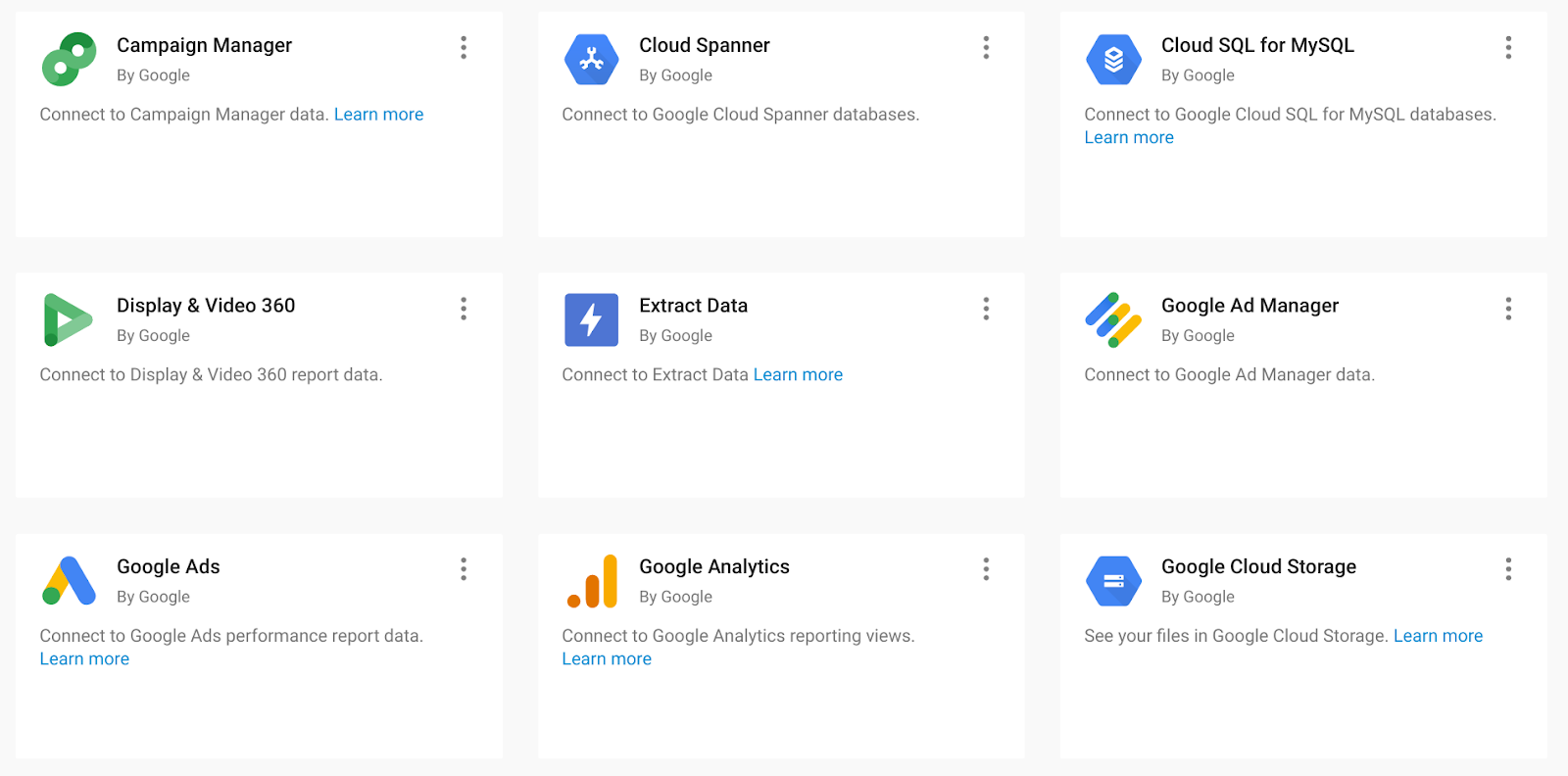 Google Data Studio has many connectors available