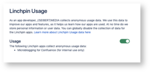 Linchpin App Usage