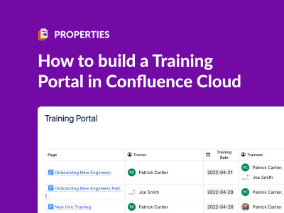 training portal confluence properties thumbnail