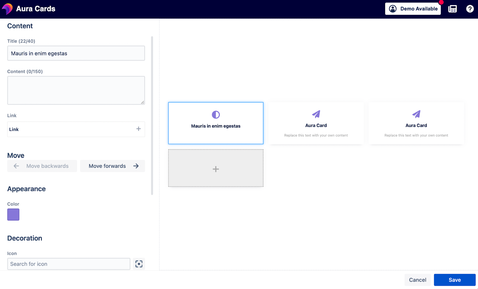 How To Create an Engaging Team Page in Confluence - setting up aura cards - content tab