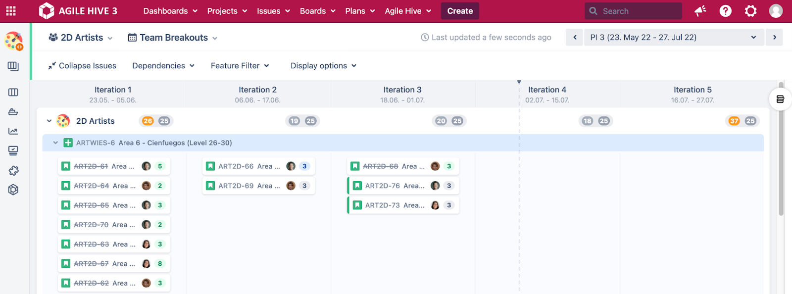 How to always be one step ahead with SAFe and Agile Hive - team breakouts board
