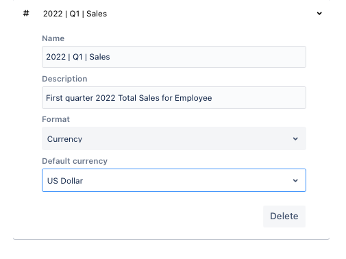Motivate Your Employees and Organize Your Sales Incentive Program - number formatting