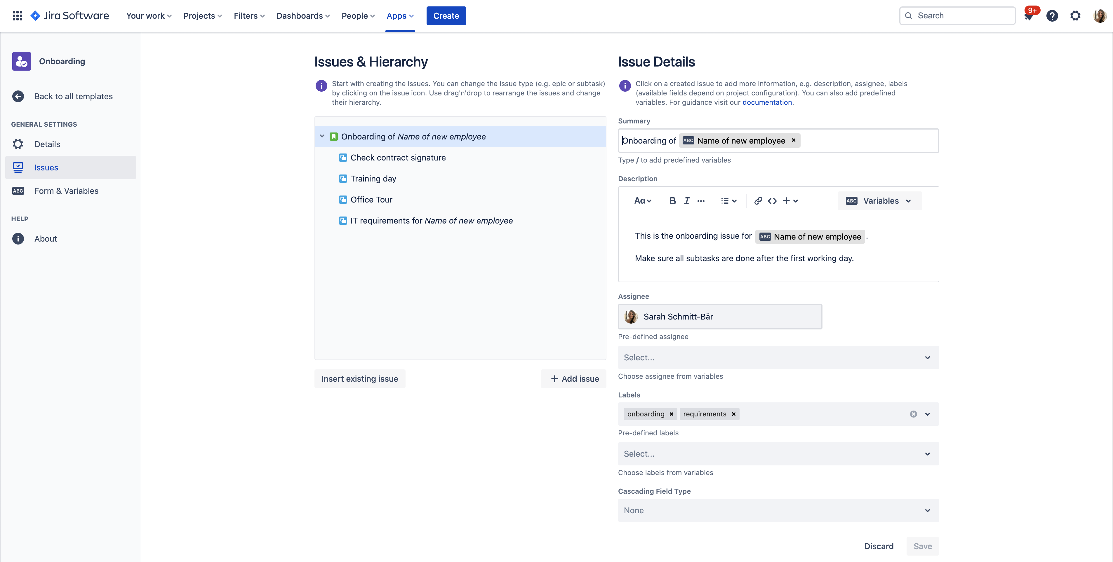 Turn Any Jira Issue Into A Template In Jira Cloud - Insert Variables