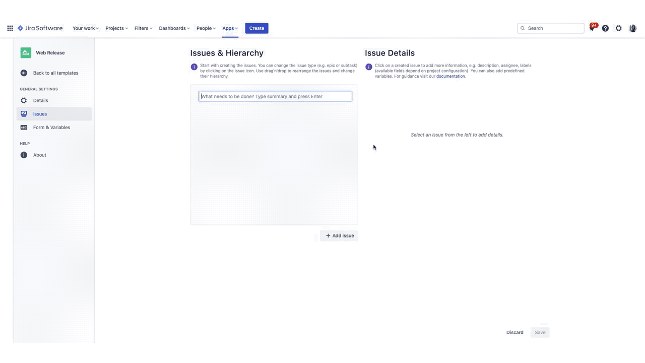 Templating.app - Now Across Multiple Jira Projects - Templates Issues and Hierarchy
