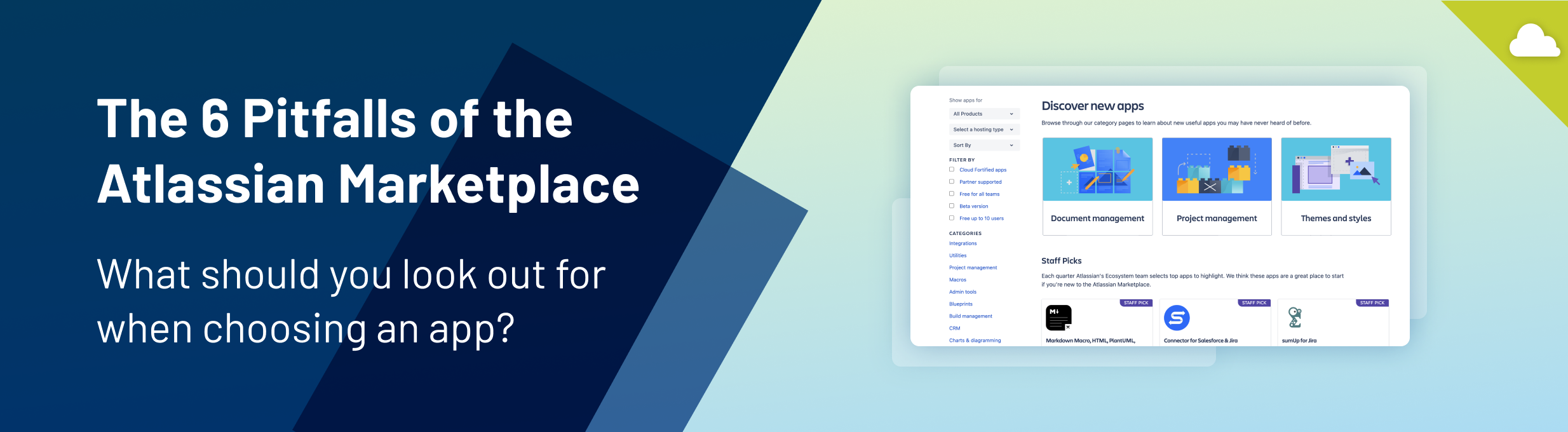 The 6 pitfalls of the Atlassian Marketplace: What should you look out for when choosing an app? - banner