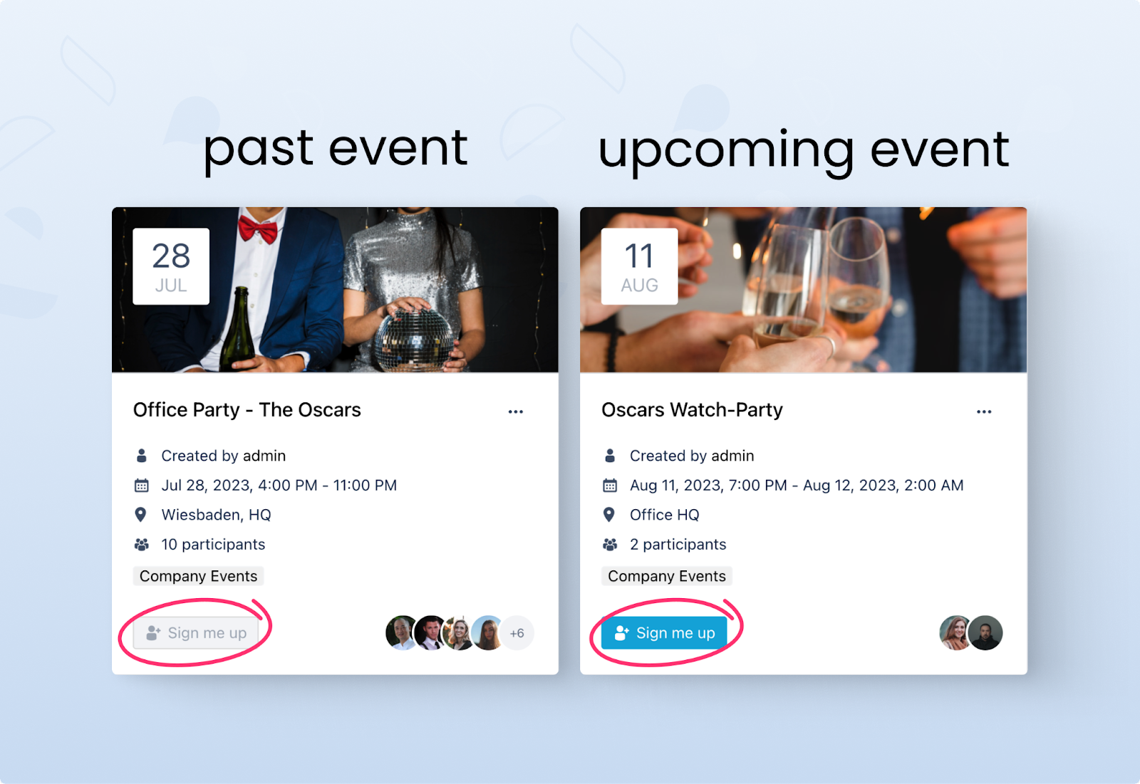 The curtain rises for Linchpin Intranet Suite - Update 5.7 - Deactivate registrations for past events