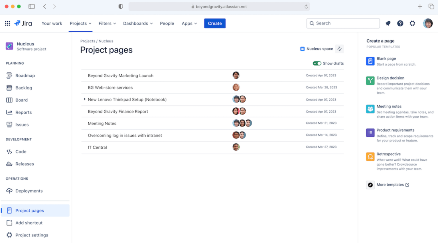 Interaction between Jira and Confluence: 3 Examples of Effective Integration - Jira Project Pages