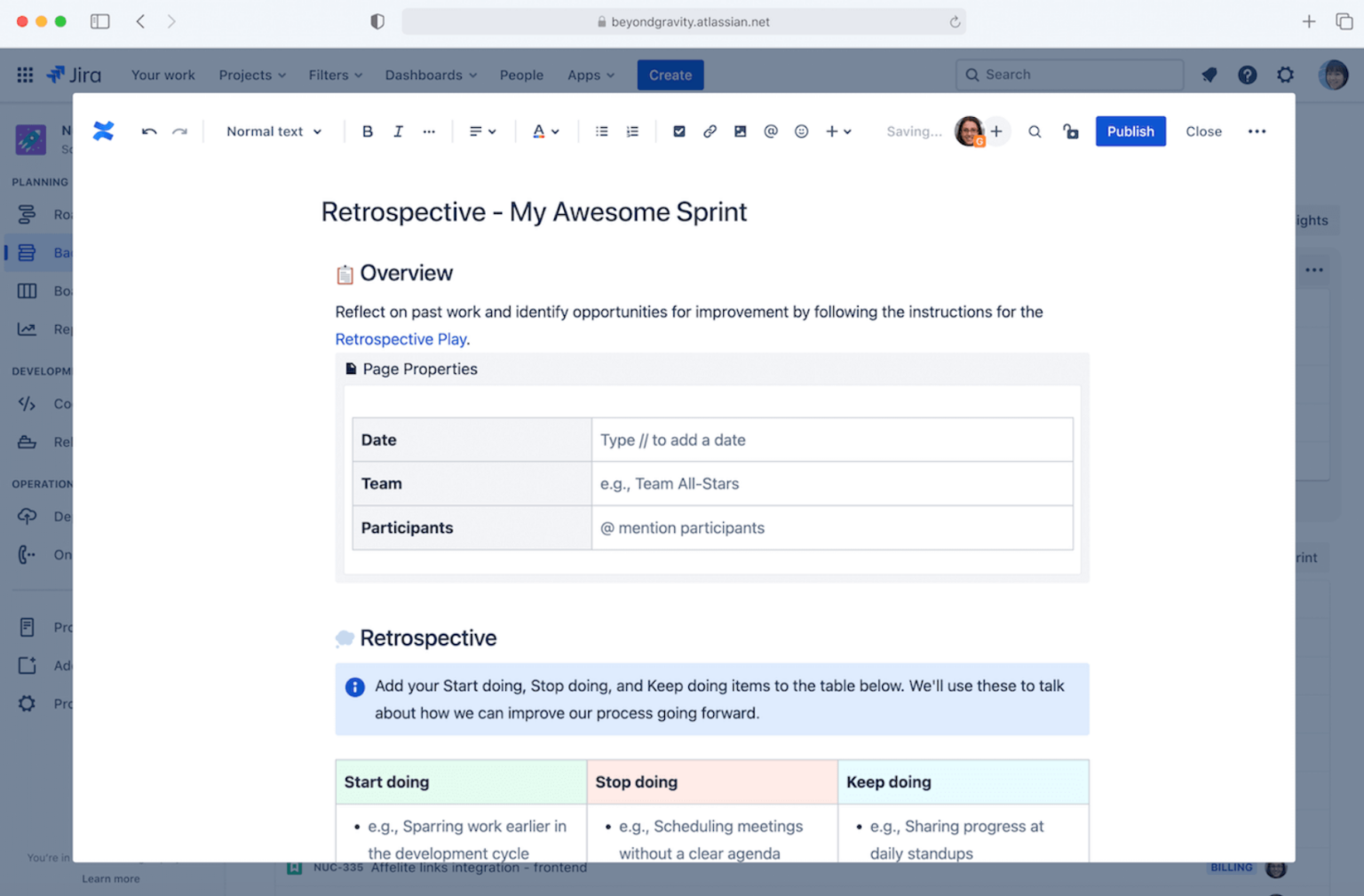 Interaction between Jira and Confluence: 3 Examples of Effective Integration - Jira Retrospective