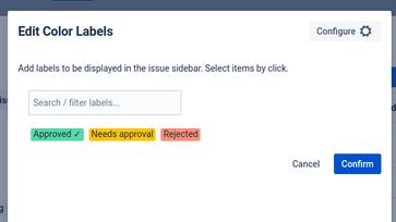 Using Vibrant Jira Label Colors to Better Differentiate Your Tasks - awesome custom fields colored labels edit view