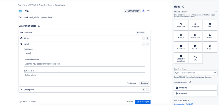 jira custom fields ultimate guide - giving new Labels field a name