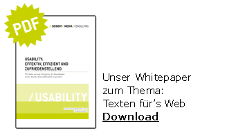 //SEIBERT/MEDIA Whitepaper zum Thema Texten fürs Web