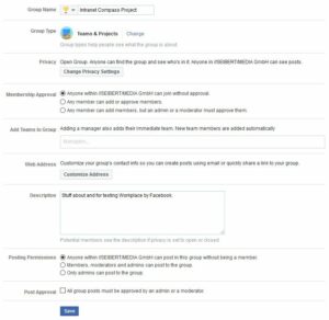 Workplace by Facebook (Group Settings)