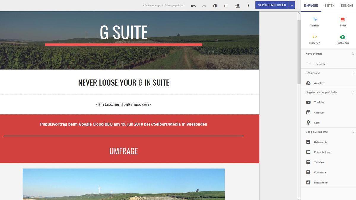 G Suite: das neue Google Sites