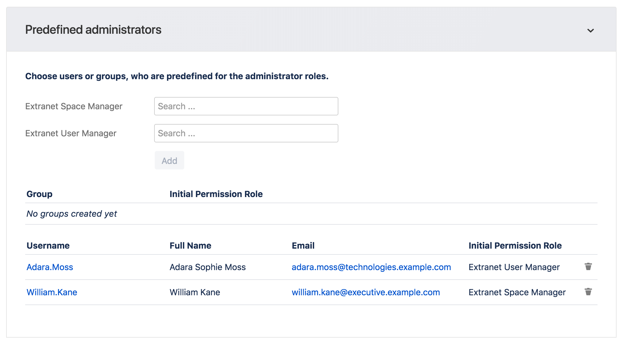 There are also predefined administrator roles without administrator permissions.