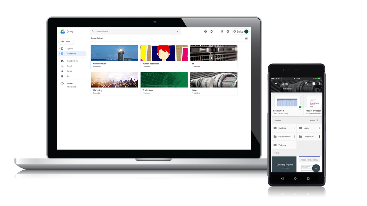 Zugriff auf das Google Drive vom Desktop und Smartphone für ein ortsunabhängiges Dokumentenmanagement