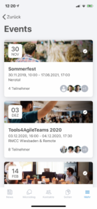 Linchpin Intranet - mobile Events
