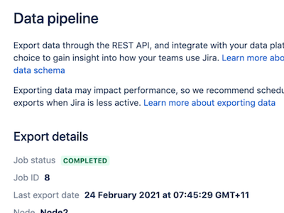 Atlassian Data Center Data Pipeline