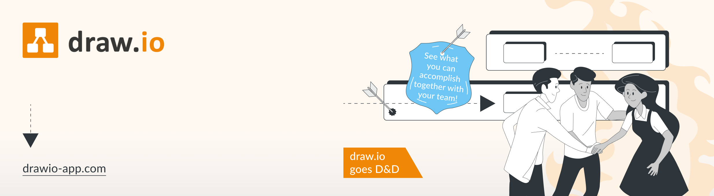 Zusammenarbeit mit Whiteboards von draw.io – hilft auch beim Teambuilding und bei der Zusammenarbeit