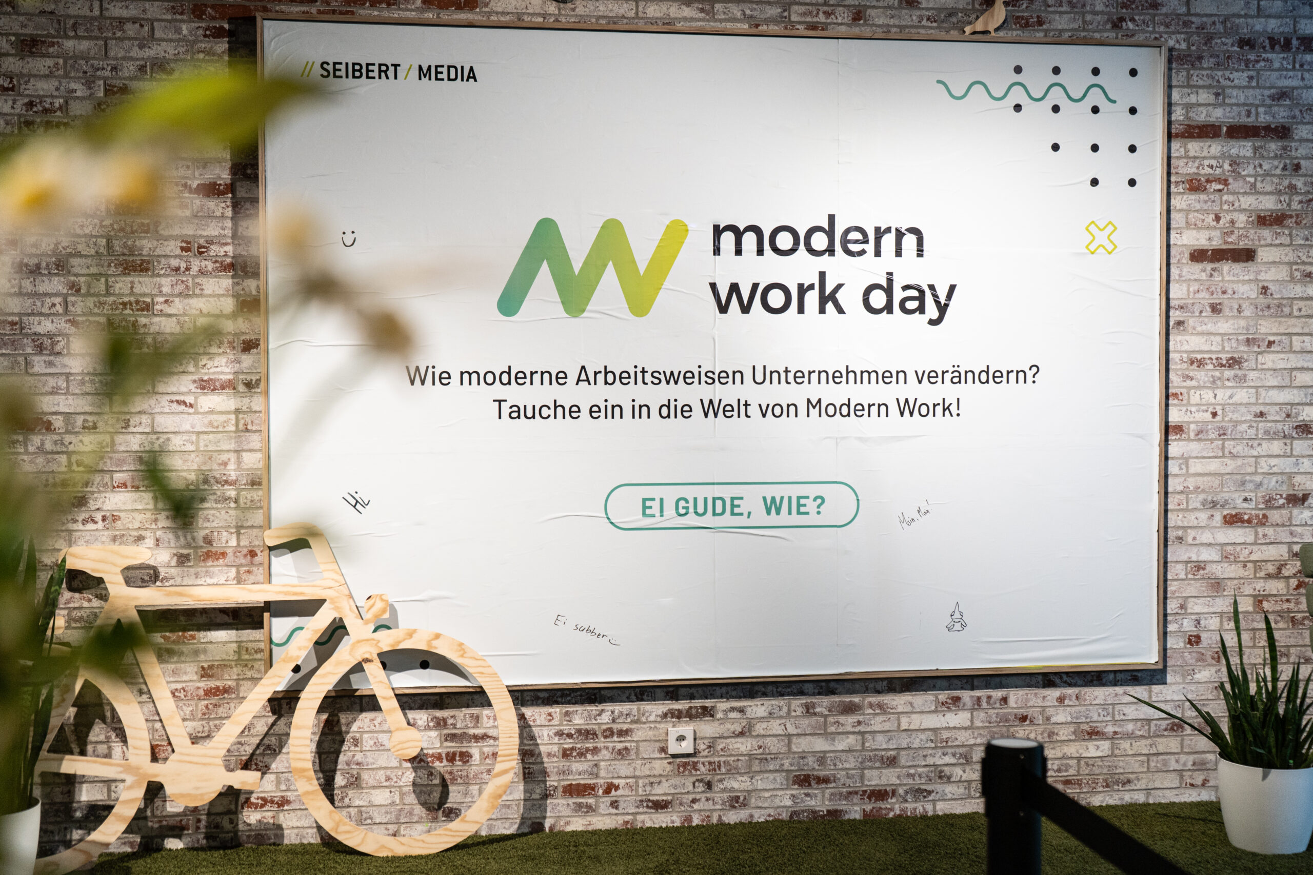 1. Modern Work Day - Plakat am Eingang